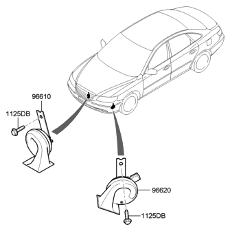 2006 Hyundai Azera Produced Before OCT.30.2006 Horn Diagram