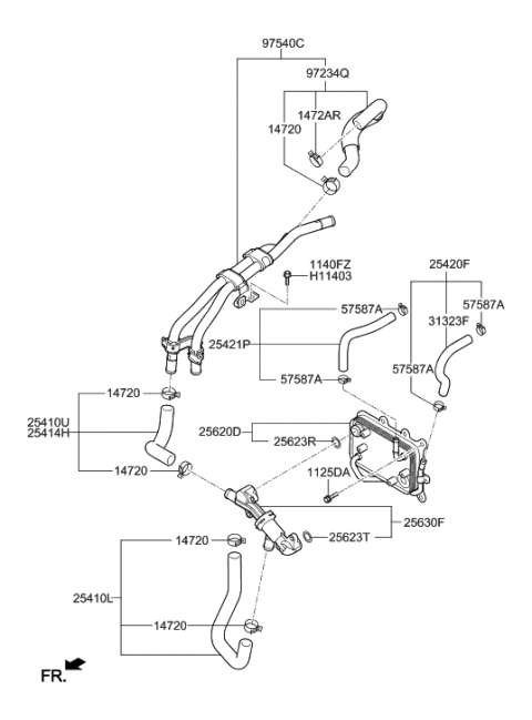 2021 Hyundai Tucson Oil Cooling Diagram