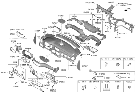 2019 Hyundai Tucson Cover Assembly-C/PAD Side LH Diagram for 84765-D3AA0-TGG