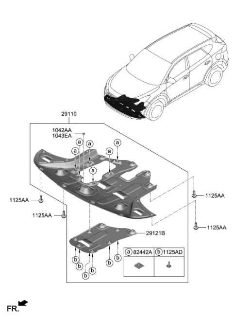 2019 Hyundai Tucson Under Cover Diagram