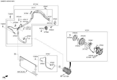 2021 Hyundai Tucson Air conditioning System-Cooler Line Diagram 2