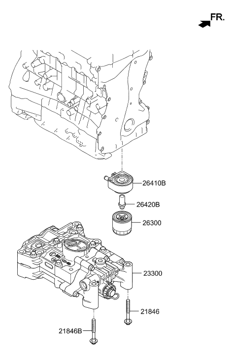 2019 Hyundai Tucson Front Case & Oil Filter Diagram 2