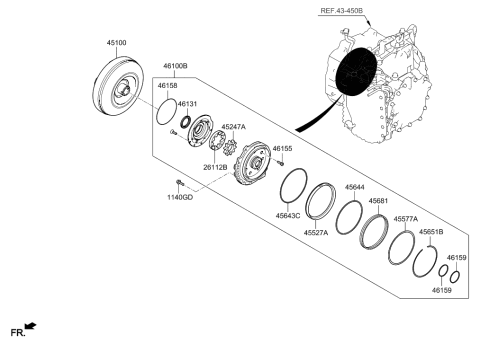 2019 Hyundai Tucson Oil Pump & TQ/Conv-Auto Diagram 2