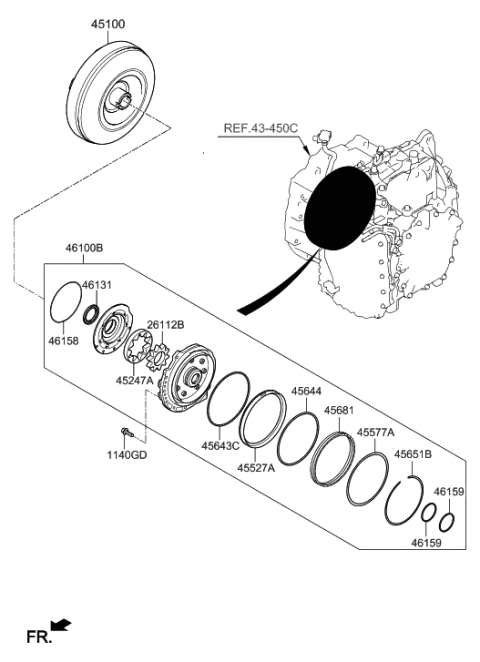 2019 Hyundai Tucson Oil Pump & TQ/Conv-Auto Diagram 3