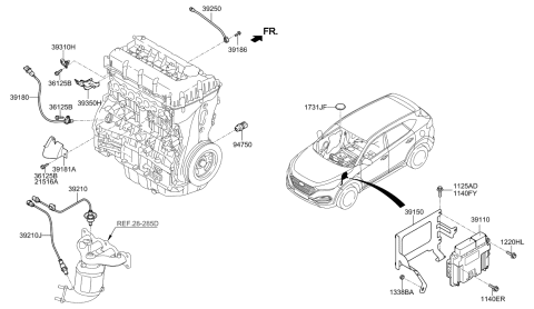 2020 Hyundai Tucson Electronic Control Diagram 2