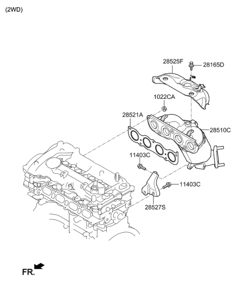 2020 Hyundai Tucson Exhaust Manifold Diagram 1