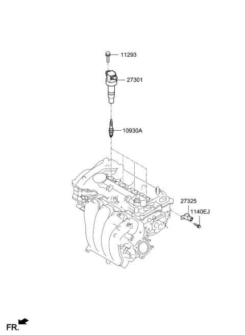 2019 Hyundai Tucson Spark Plug & Cable Diagram 1