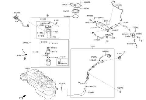 2021 Hyundai Tucson Fuel System Diagram 1