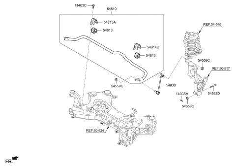 2021 Hyundai Tucson Front Suspension Control Arm Diagram