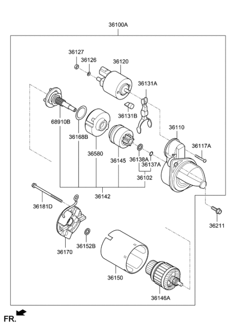 2020 Hyundai Tucson Starter Diagram 1