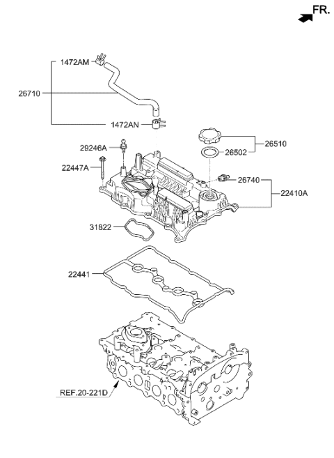 2021 Hyundai Tucson Rocker Cover Diagram 2