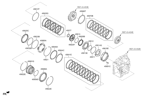 2015 Hyundai Santa Fe Sport Snap Ring Diagram for 45639-3B600