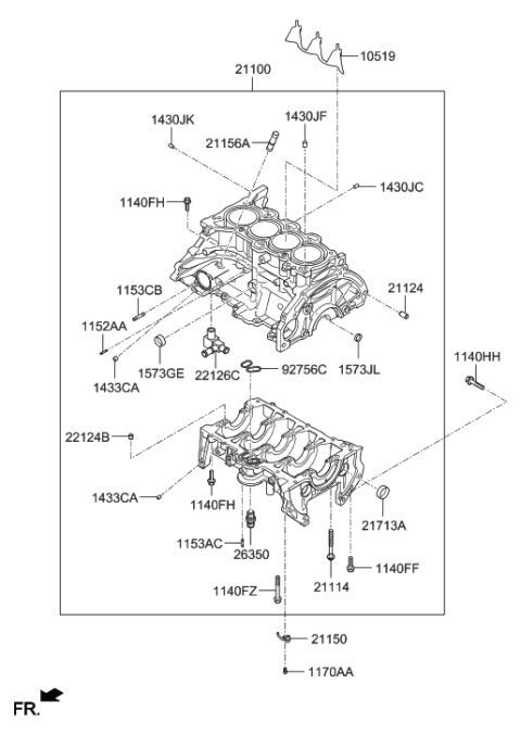 2019 Hyundai Tucson Cylinder Block Diagram 1