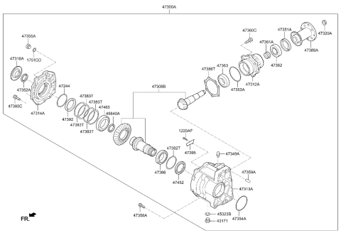 2019 Hyundai Tucson Bearing Diagram for 47363-4G100