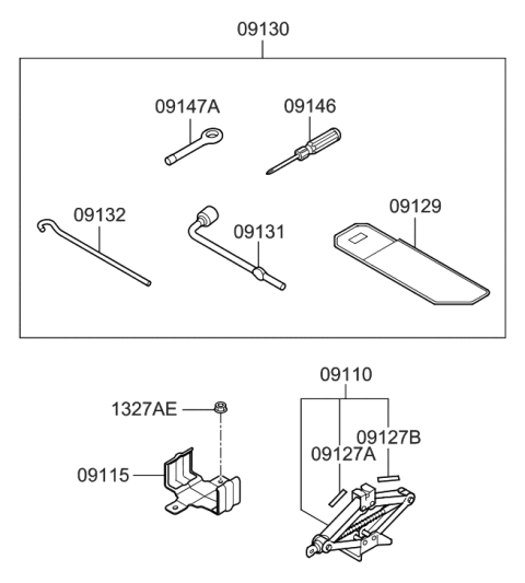 2019 Hyundai Tucson OVM Tool Diagram