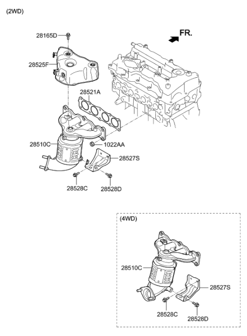 2020 Hyundai Tucson Exhaust Manifold Diagram 3