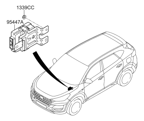 2020 Hyundai Tucson ECU-4WD Diagram for 95447-2D100