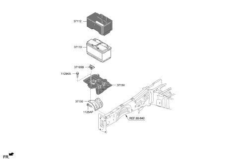 2019 Hyundai Tucson Tray Assembly-Battery Diagram for 37150-D3500