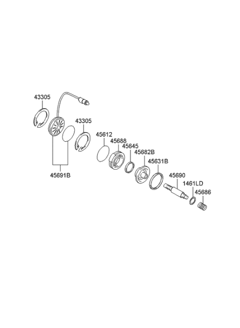 2005 Hyundai Accent New Body Style Transaxle Brake-Auto Diagram 2