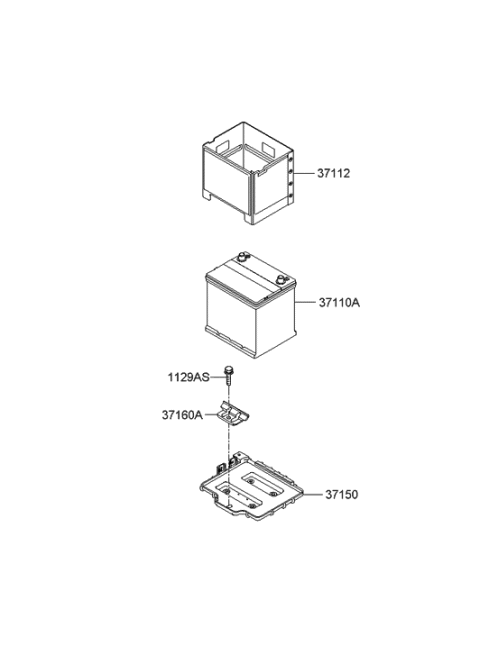 2006 Hyundai Accent New Body Style (Produced Before SEP.03.2006) Battery Diagram