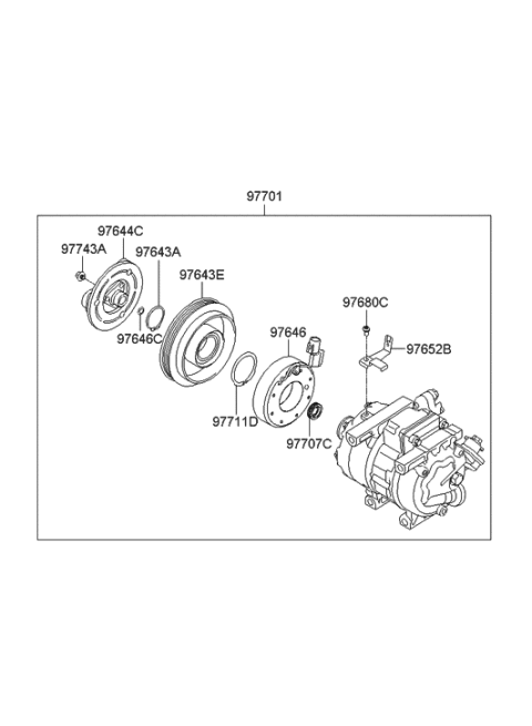 2005 Hyundai Accent Air conditioning System-Cooler Line Diagram 2