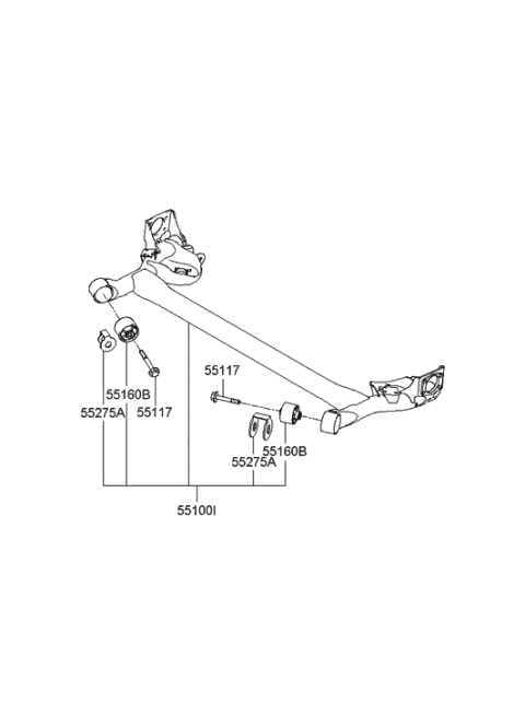 2006 Hyundai Accent Rear Suspension Control Arm Diagram