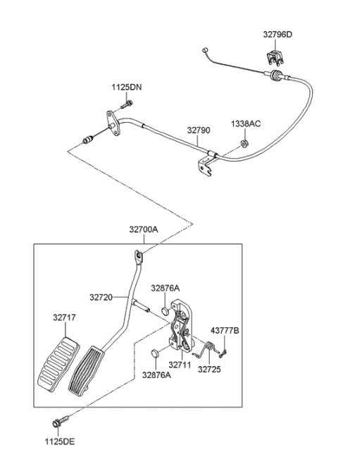 2005 Hyundai Accent New Body Style Accelerator Linkage Diagram