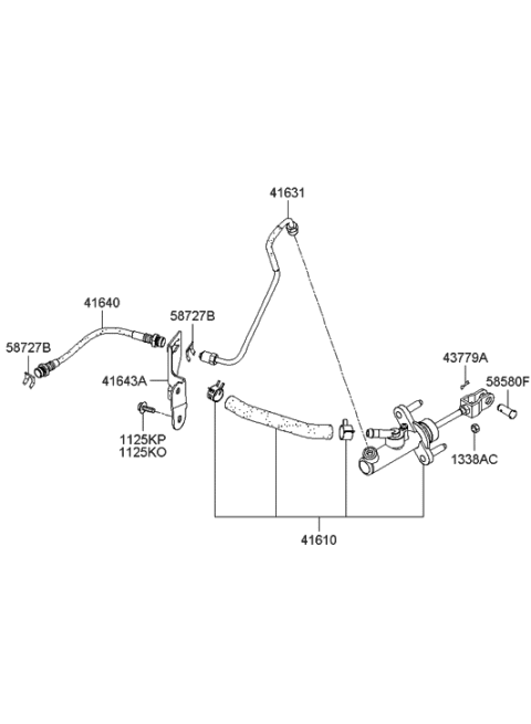 2005 Hyundai Accent New Body Style Clutch & Master Cylinder (MTA) Diagram