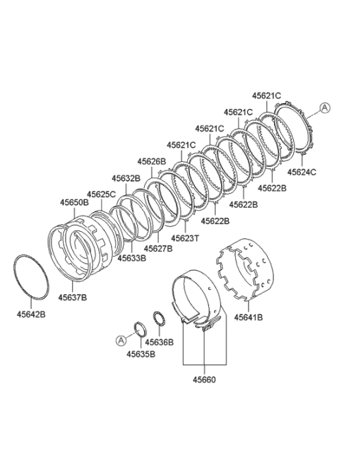 2006 Hyundai Accent Transaxle Brake-Auto Diagram 1