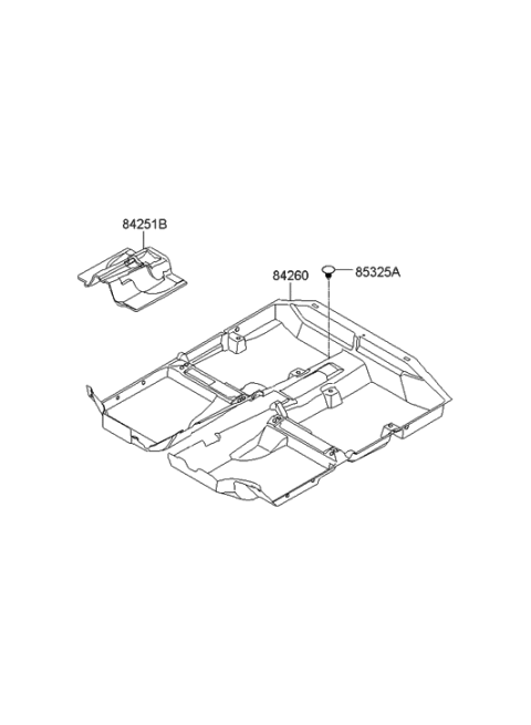 2005 Hyundai Accent Floor Covering Diagram