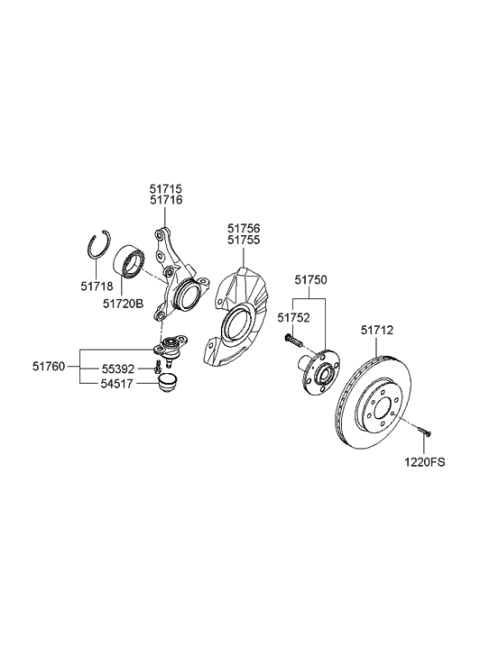 2005 Hyundai Accent New Body Style Front Axle Diagram 1