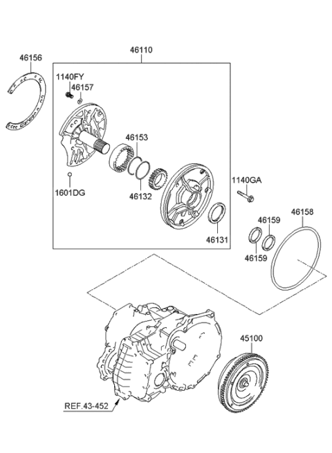 2005 Hyundai Accent New Body Style Oil Pump & TQ/Conv-Auto Diagram