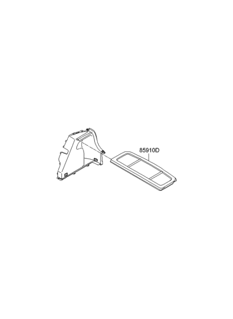 2005 Hyundai Accent New Body Style Covering Shelf Diagram