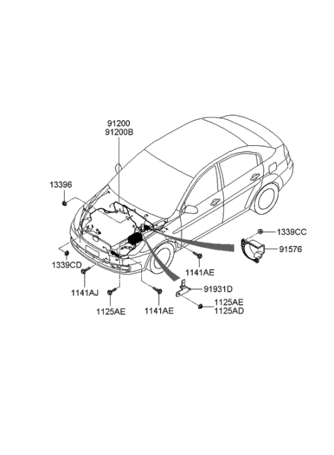 2005 Hyundai Accent New Body Style Engine Wiring Diagram