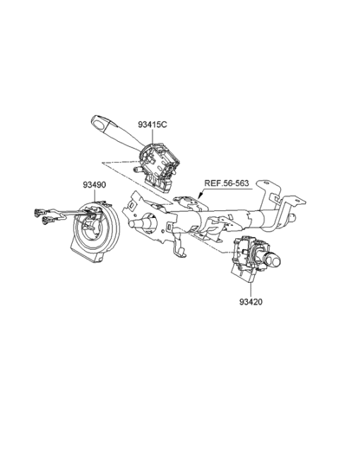2005 Hyundai Accent New Body Style Multifunction Switch Diagram
