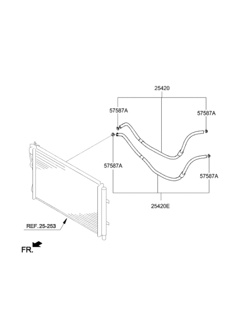 2014 Hyundai Elantra US Alabama made Oil Cooling Diagram