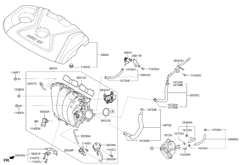 2014 Hyundai Elantra US Alabama made Intake Manifold Diagram
