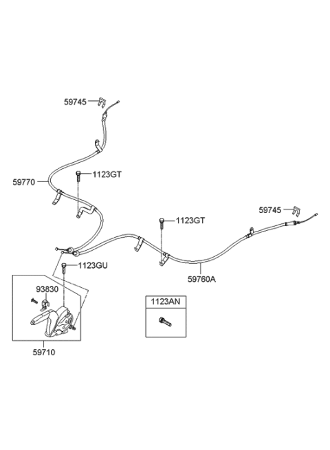 2014 Hyundai Elantra US Alabama made Parking Brake System Diagram