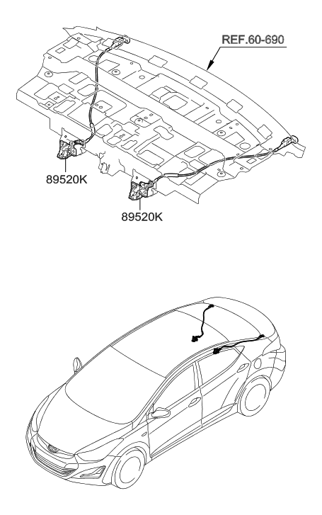 2014 Hyundai Elantra US Alabama made 2nd Seat Diagram 2