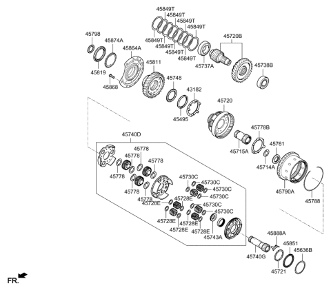 2014 Hyundai Elantra US Alabama made Transaxle Gear - Auto Diagram 1