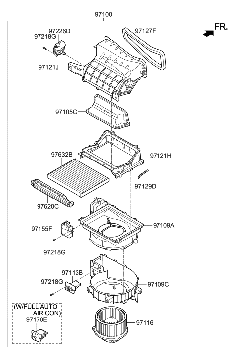 2015 Hyundai Elantra Heater System-Heater & Blower Diagram 2