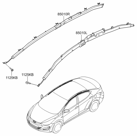 2014 Hyundai Elantra US Alabama made Air Bag System Diagram 2