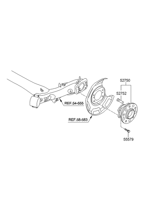 2014 Hyundai Elantra US Alabama made Rear Axle Diagram