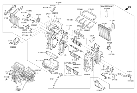 2015 Hyundai Elantra Heater System-Heater & Blower Diagram 1