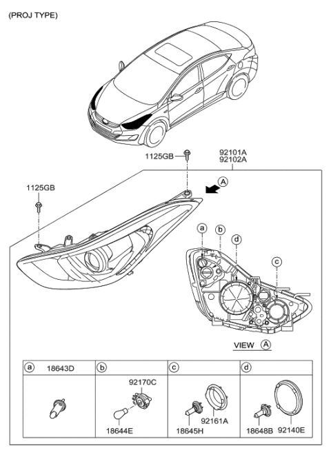 2014 Hyundai Elantra Head Lamp Diagram 2