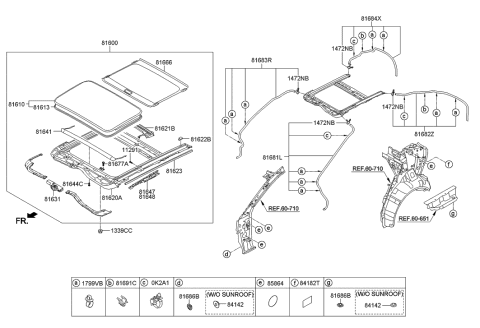 2014 Hyundai Elantra US Alabama made Sunroof Diagram