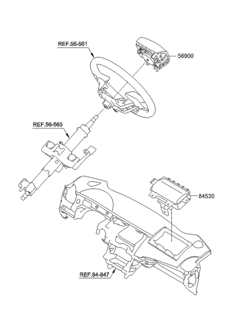 2011 Hyundai Accent New Body Style Air Bag System Diagram 1
