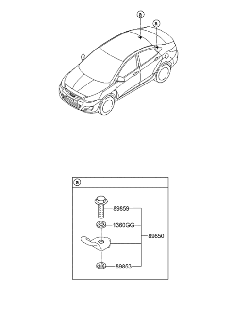 2011 Hyundai Accent New Body Style Child Rest Holder Diagram