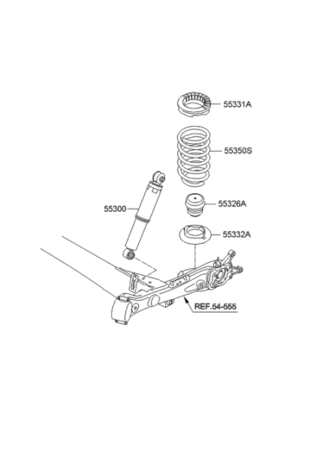 2011 Hyundai Accent New Body Style Rear Spring & Strut Diagram