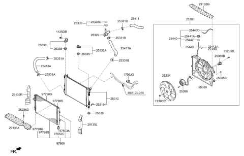 2019 Hyundai Genesis G90 Bracket Assembly-Radiator Mounting,Upper Diagram for 25333-1R100